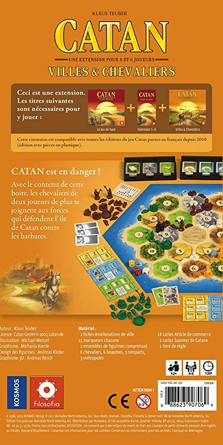 Catan - Extension Villes et Chevaliers 5/6 joueurs - Jeu de