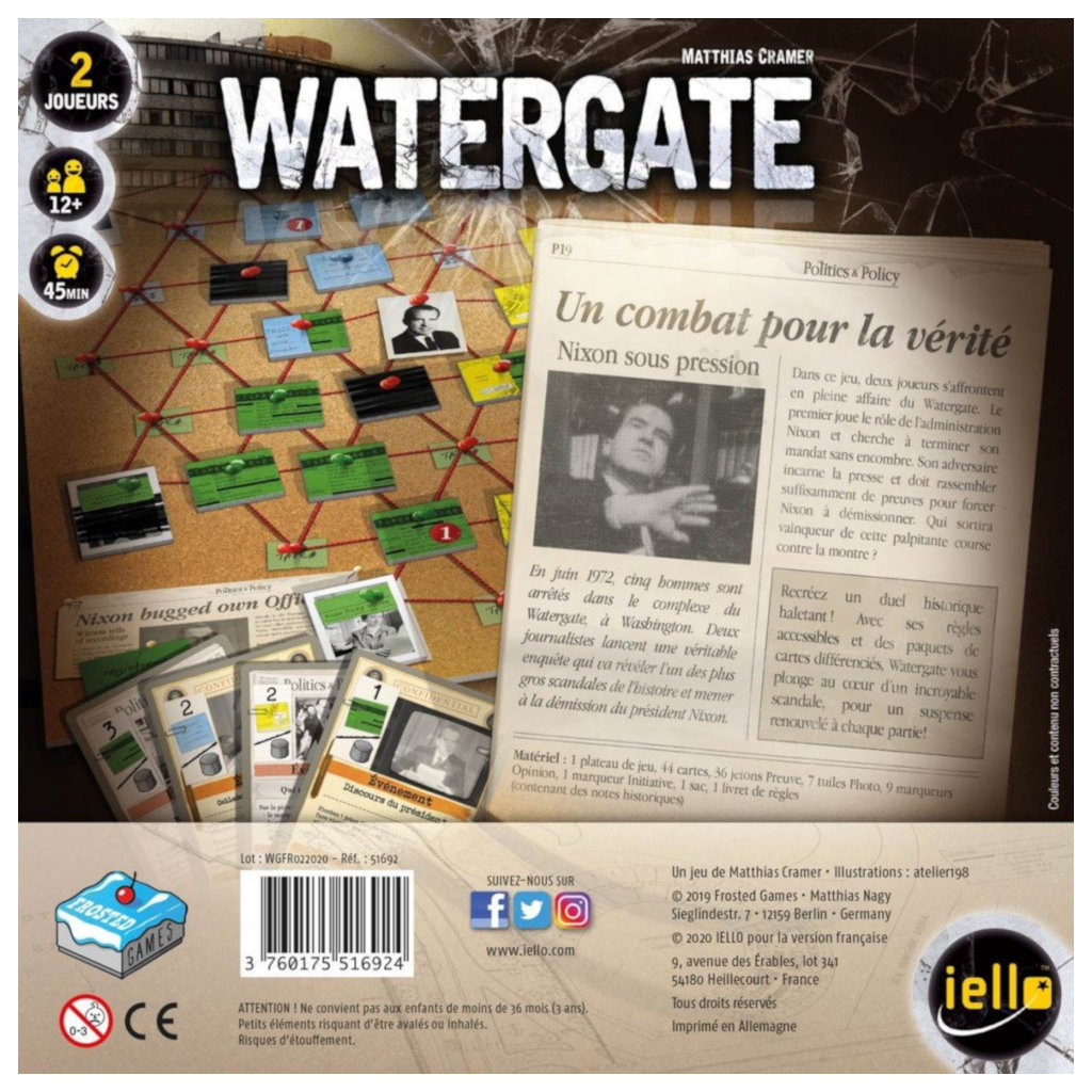 Présentation du jeu Watergate (VF)