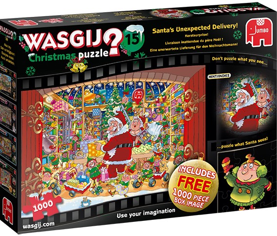 Présentation Wasgij 15 Livraison inattendue due Père Noël (1000 pièces) Jumbo