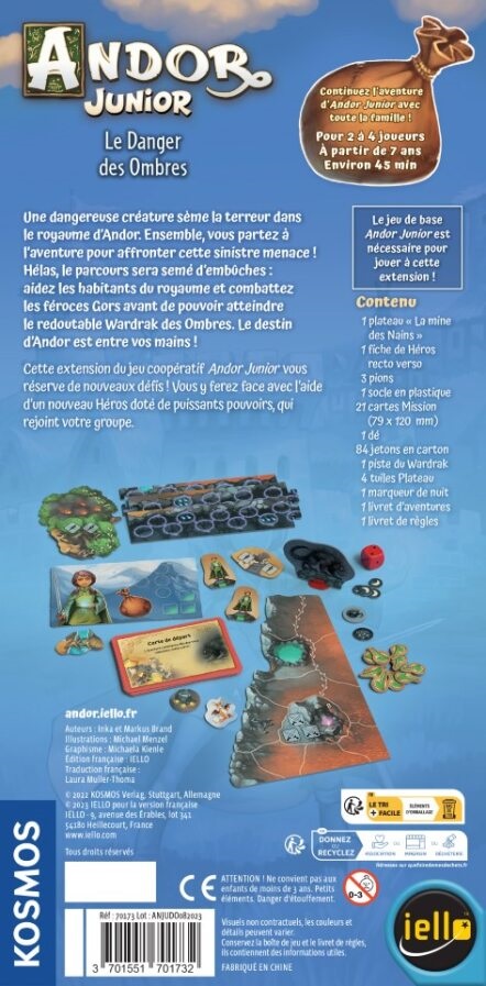 Présentation du jeu Andor Junior - Le Danger des Ombres (ext)