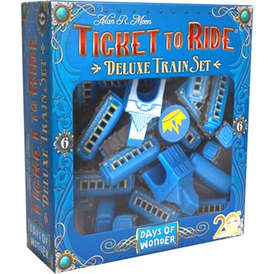 Boîte du jeu Les Aventuriers du Rail - Set de Trains Deluxe (Bleu)