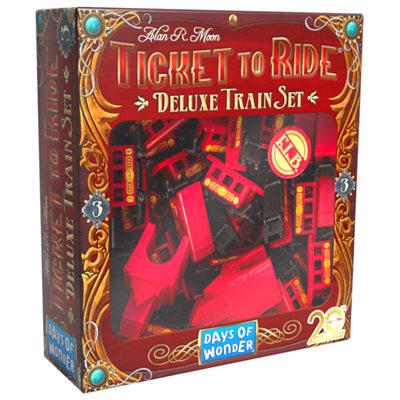 Boîte du jeu Les Aventuriers du Rail - Set de Trains Deluxe (Rouge)