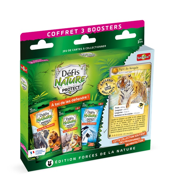 Boîte du jeu Défi Nature Protect - Tigre - Coffret 3 Boosters