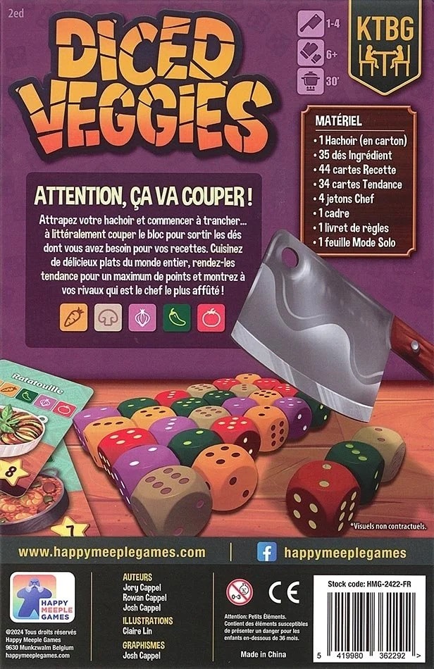 Présentation du jeu Diced Veggies (VF)