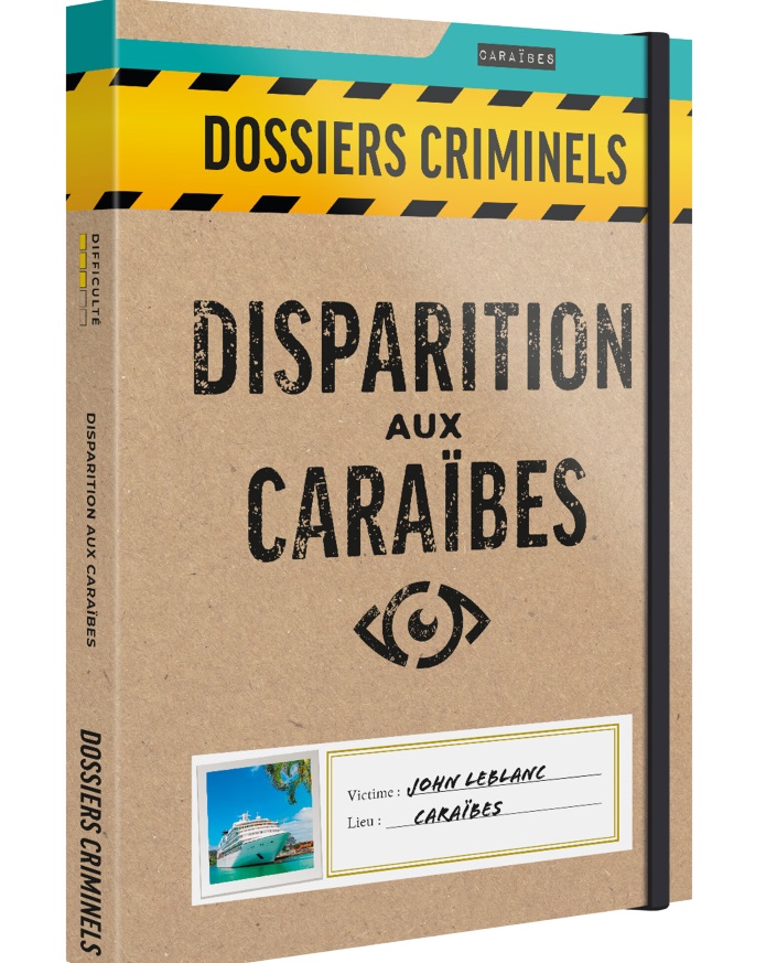 Boîte du jeu Dossiers Criminels - Disparition aux Caraïbes