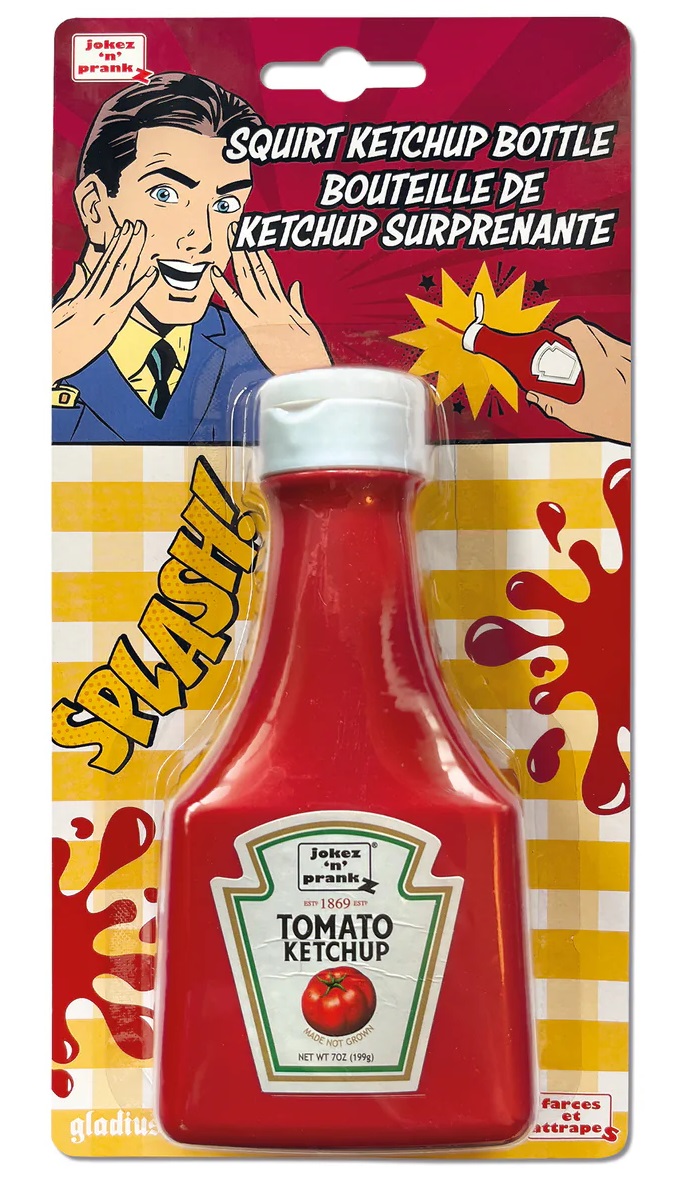 Boîte du jeu Farces et Attrapes - Bouteille de Ketchup Surprenante