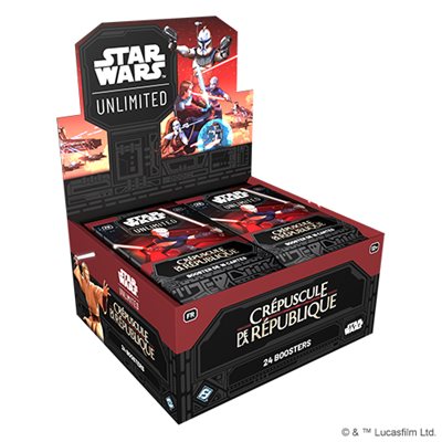 Boîte du jeu Star Wars: Unlimited - Crépuscule de la République - Boîte scellée de 24 Boosters