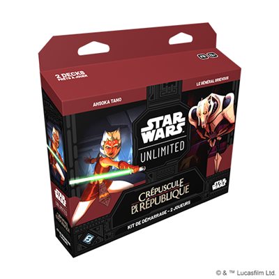 Boîte du jeu Star Wars: Unlimited - Crépuscule de la République - Kit de Démarrage 2 Joueurs