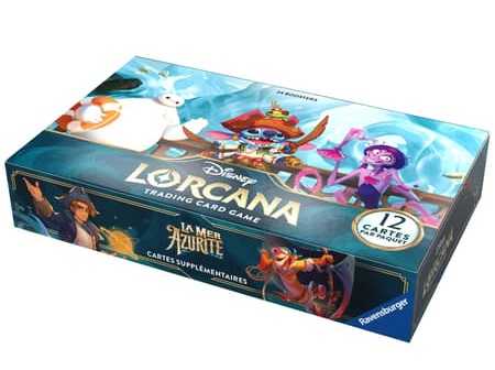 Boîte du jeu Disney Lorcana: La Mer Azurite - Boîte scellée de 24 Boosters