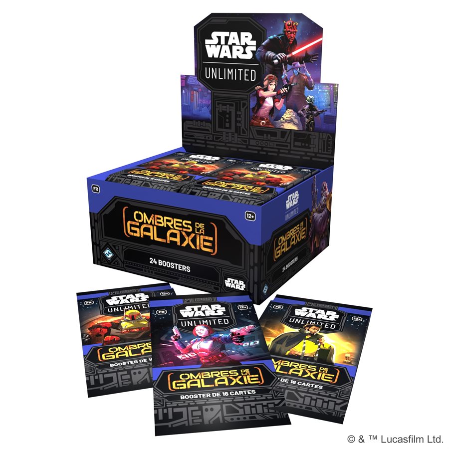 Boîte du jeu Star Wars: Unlimited - Ombres de la Galaxie - Boîte scellée de 24 Boosters