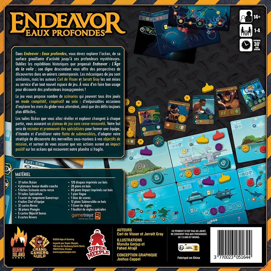 Présentation du jeu Endeavor - Eaux Profondes