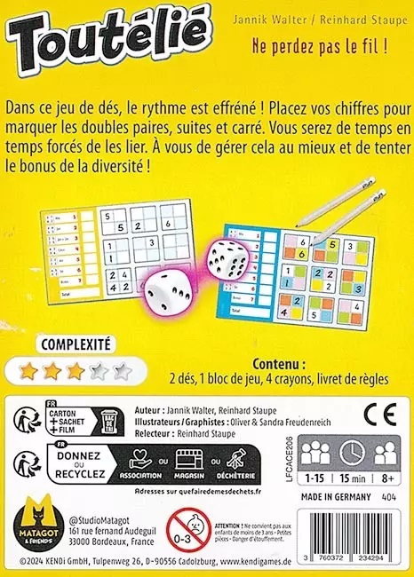 Présentation du jeu Toutélié